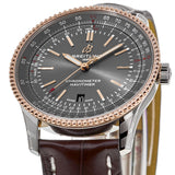 Breitling Navitimer Automatic 41 Grey Dial Brown Leather Strap Watch for Men - U17326121M1P1 Authentic Buy Shop Now