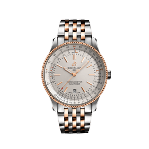 Breitling Navitimer Automatic 41 White Dial Two Tone Steel Strap Watch for Men - U17326211G1U1 Authentic Buy Shop Now