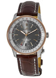 Breitling Navitimer Automatic 41 Grey Dial Brown Leather Strap Watch for Men - U17326121M1P1 Authentic Buy Shop Now