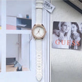 Guess Mini Rose Diamonds White Dial White Leather Strap Watch For Women - U85142l3 Authentic Buy Shop Now