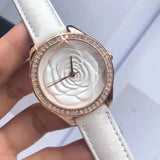 Guess Mini Rose Diamonds White Dial White Leather Strap Watch For Women - U85142l3 Authentic Buy Shop Now