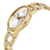 Calvin Klein Stately Silver Dial Gold Steel Strap Watch for Women - K3G23526 Authentic Buy Shop Now