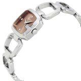 Gucci G Gucci Brown Dial Silver Steel Strap Watch For Women - YA125503 Authentic Buy Shop Now