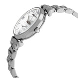 Emporio Armani Gianni T Bar White Marble Dial Silver Steel Strap Watch For Women - AR11170 Authentic Buy Shop Now