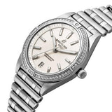 Breitling Chronomat Automatic 36 Diamonds White Dial Silver Steel Strap Watch for Women - A10380591A1A1 Authentic Buy Shop Now