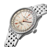 Breitling Navitimer Automatic 35 White Dial Silver Steel Strap Watch for Men - A17395F41G1A1 Authentic Buy Shop Now
