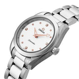 Omega Seamaster Aqua Terra Quartz Diamond Silver Dial Silver Steel Strap Watch for Women - 220.10.28.60.54.001 Authentic Buy Shop Now