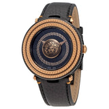 Versace V-Metal Icon Black Dial Black Leather Strap Watch For Men - VQL030015 Authentic Buy Shop Now