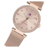 Tommy Hilfiger Lynn Quartz Rose Gold Dial Rose Gold Mesh Bracelet Watch For Women - 1781865 Authentic Buy Shop Now