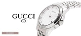 Gucci G Timeless Diamonds Mother of Pearl Dial Silver Steel Strap Watch For Women - YA126510 Authentic Buy Shop Now