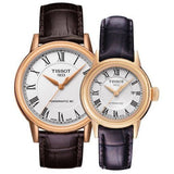 Tissot T Classic Carson White Dial Brown Leather Strap Watch For Women - T085.207.36.013.00 Authentic Buy Shop Now