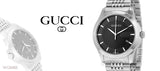 Gucci G Timeless Black Dial Silver Steel Strap Watch For Men - YA126402 Authentic Buy Shop Now