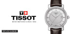 Tissot T Classic Bridgeport Silver Dial Brown Leather Strap Watch For Men - T097.410.16.038.00 Authentic Buy Shop Now