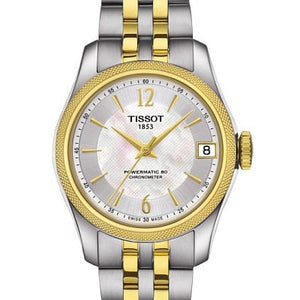 Tissot Ballade Powermatic 80 Mother of Pearl Silver Dial Two Tone Steel Strap Watch For Women - T108.208.22.117.00 Authentic Buy Shop Now