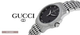 Gucci G Timeless Diamonds Mother of Pearl Black Dial Silver Steel Strap Watch For Women - YA126505 Authentic Buy Shop Now