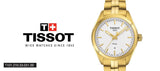 Tissot T Classic PR 100 Lady White Dial Gold Steel Strap Watch for Women - T101.210.33.031.00 Authentic Buy Shop Now