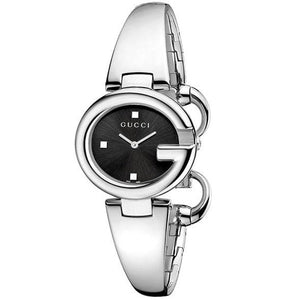 Gucci Guccisima Quartz Black Dial Silver Steel Strap Watch For Women - YA134501 Authentic Buy Shop Now