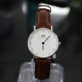 Daniel Wellington Classy St Mawes White Dial Brown Leather Strap Watch For Women - DW00100067 Authentic Buy Shop Now