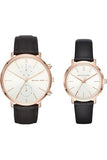 Michael Kors Jaryn Quartz White Dial Black Leather Strap Watch For Women - MK2472 Authentic Buy Shop Now