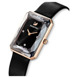 Swarovski Uptown Black Dial Black Leather Strap Watch for Women - 5547710 Authentic Buy Shop Now
