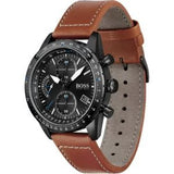 Hugo Boss Pilot Black Dial Brown Leather Strap Watch for Men - 1513851 Authentic Buy Shop Now