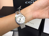 Gucci G Timeless GG2570 Silver Dial Silver Steel Strap Watch For Men - YA142402 Authentic Buy Shop Now