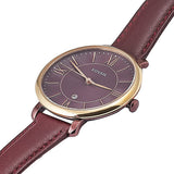 Fossil Jacqueline Burgundy Dial Burgundy Leather Strap Watch for Women - ES4099 Authentic Buy Shop Now