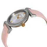 Versace V-Motif Silver Dial Pink Leather Strap Watch for Women - VERE00118 Authentic Buy Shop Now