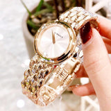 Versace V-Flare Quartz Silver Dial Gold Steel Strap Watch for Women - VEBN00718 Authentic Buy Shop Now
