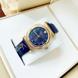 Versace Greca Blue Dial Blue Leather Strap Watch for Women - VERE00218 Authentic Buy Shop Now