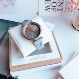 Versace V-Twist Blue Dial Blue Leather Strap Watch for Women - VELS00319 Authentic Buy Shop Now