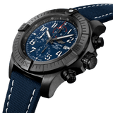 Breitling Super Avenger Chronograph 48 Night Mission Blue Dial Blue Leather Strap Watch for Men - V13375101C1X2 Authentic Buy Shop Now