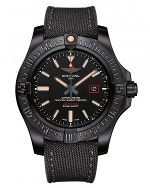 Breitling Avenger Blackbird 44mm Black Dial Black Nylon Strap Watch for Men - V1731110/BD74/109W/M20BASA.1 Authentic Buy Shop Now