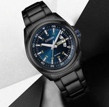 Citizen Eco Drive Blue Dial Black Steel Strap Watch For Men - AW0024-58LB Authentic Buy Shop Now