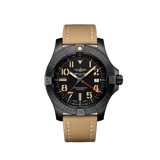 Breitling Avenger Automatic GMT 45 Black Dial Brown Nylon Strap Watch for Men - V32395101B1X1 Authentic Buy Shop Now