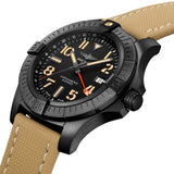 Breitling Avenger Automatic GMT 45 Black Dial Brown Nylon Strap Watch for Men - V32395101B1X1 Authentic Buy Shop Now