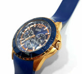 Guess Maverick Blue Dial Blue Rubber Strap Watch for Men - W0485G1 Authentic Buy Shop Now