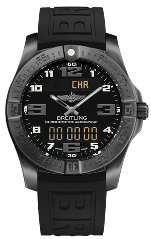 Breitling Aerospace Evo Black Dial Black Rubber Strap Watch for Men - V79363101B1S1 Authentic Buy Shop Now
