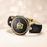 Versace Palazzo Empire Black Dial Black Leather Strap Watch for Women - VCO020017 Authentic Buy Shop Now