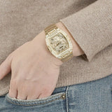 Guess Raven Diamonds Gold Dial Gold Steel Strap Watch for Women - GW0104L2 Authentic Buy Shop Now