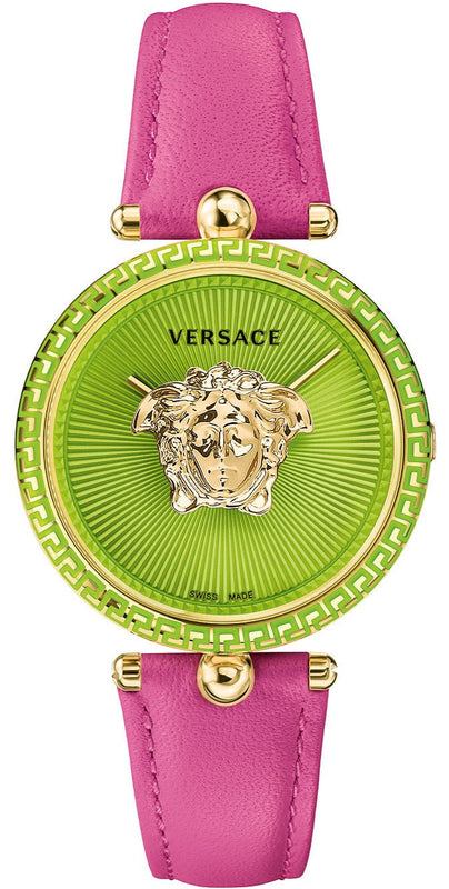 Versace Palazzo Empire Green Dial Pink Leather Strap Watch for Women - VCO150017 Authentic Buy Shop Now