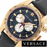 Versace V-Ray Blue Chronograph Blue Dial Blue Leather Strap Watch for Men - VDB030014 Authentic Buy Shop Now