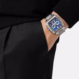 Versace Dominus Chronograph Blue Dial Silver Steel Strap Watch For Men - VE6H00423 Authentic Buy Shop Now