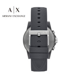 Armani Exchange Outerbanks Chronograph Grey Dial Grey Silicone Strap Watch For Men - AX7123 Authentic Buy Shop Now