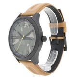 Armani Exchange Hampton Chronograph Green Dial Brown Leather Strap Watch For Men - AX2412 Authentic Buy Shop Now