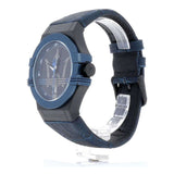 Maserati Potenza Black Dial 42mm Blue Leather Strap Watch For Men - R8851108007 Authentic Buy Shop Now