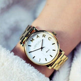 Marc Jacobs Baker White Dial Gold Steel Strap Watch for Women - MBM3243 Authentic Buy Shop Now