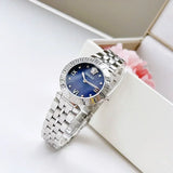 Versace Daphnis Analog Blue Dial Silver Steel Strap Watch for Women - VEOCA0124