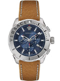 Versace Casual Chronograph Blue Dial Brown Leather Strap Watch for Men - VERG002-18 Authentic Buy Shop Now