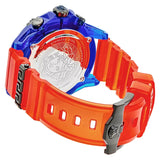 Versace Icon Active Chronograph Quartz Blue Dial Orange Rubber Strap Watch For Men - VEZ700922 Authentic Buy Shop Now